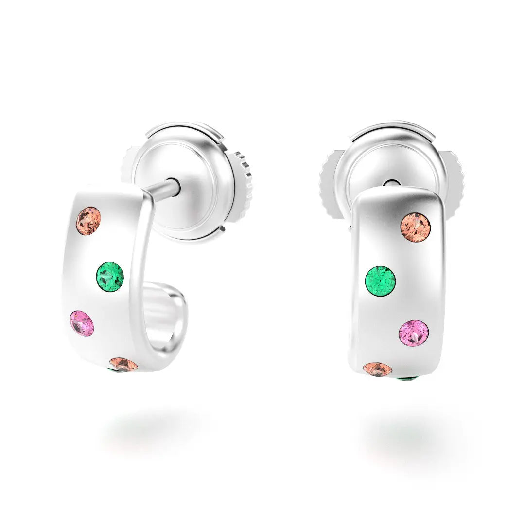 Boucles Elisa Or Blanc Émeraudes