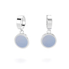 boucles oreilles pour femme en argent avec aigue marine