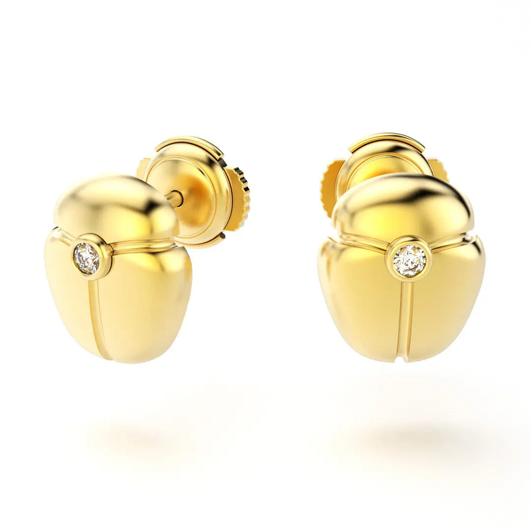 Boucles D'oreilles Argent Et Or 18 Carats Avec Fluorite - Modèle 1693, Neuves Avec étiquettes