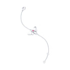 Bracelet Abeille or blanc 18 carats – pierre précieuse au choix