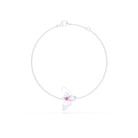 Bracelet Abeille or blanc 18 carats – pierre précieuse au choix