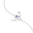 Bracelet Abeille or blanc 18 carats – pierre précieuse au choix Saphir bleu