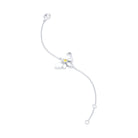 Bracelet Abeille or blanc 18 carats – pierre précieuse au choix