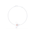 Bracelet Abeille or blanc 18 carats – pierre précieuse au choix