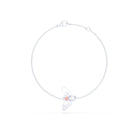 Bracelet Abeille or blanc 18 carats – pierre précieuse au choix
