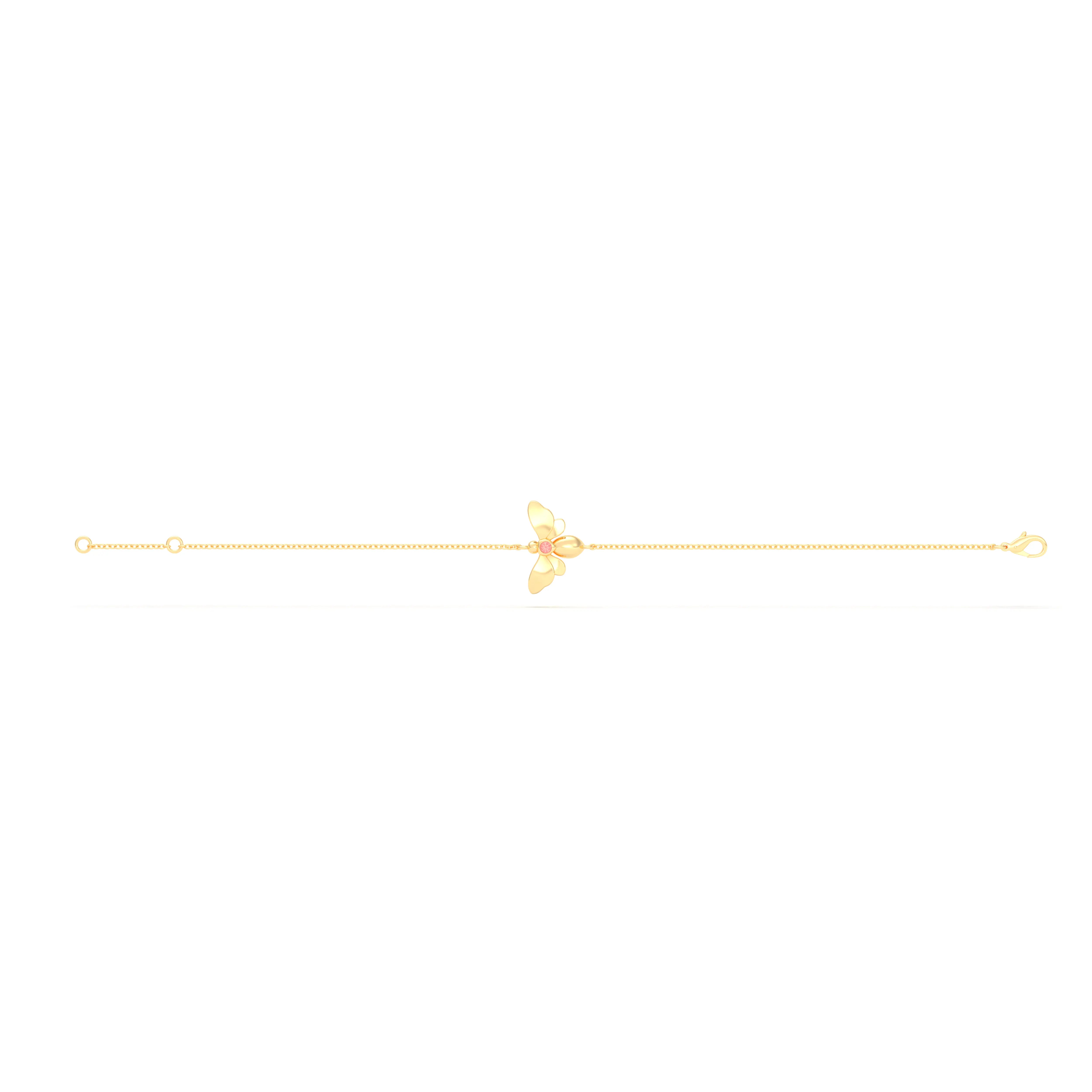 Bracelet Abeille or jaune 18 carats – pierre précieuse au choix