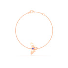 Bracelet Abeille or rose 18 carats – pierre précieuse au choix