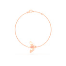 Bracelet Abeille or rose 18 carats – pierre précieuse au choix