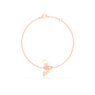 Bracelet Abeille or rose 18 carats – pierre précieuse au choix