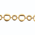 Bracelet anneaux plats épais en acier PVD doré