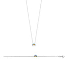 Bracelet arc-en-ciel enfant en argent 925 rhodié, 15 cm