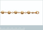 Bracelet boules dorées en plaqué or