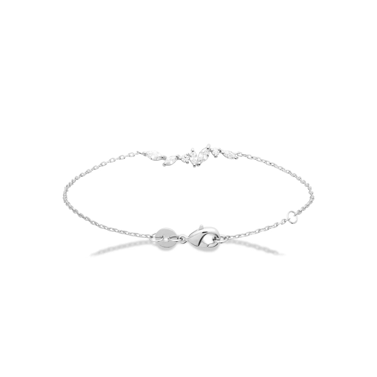 Bracelet branche de navettes en argent 925 et zircons