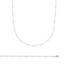 Bracelet chaîne à perles doublées en argent 925 rhodié, avec une réglette de taille