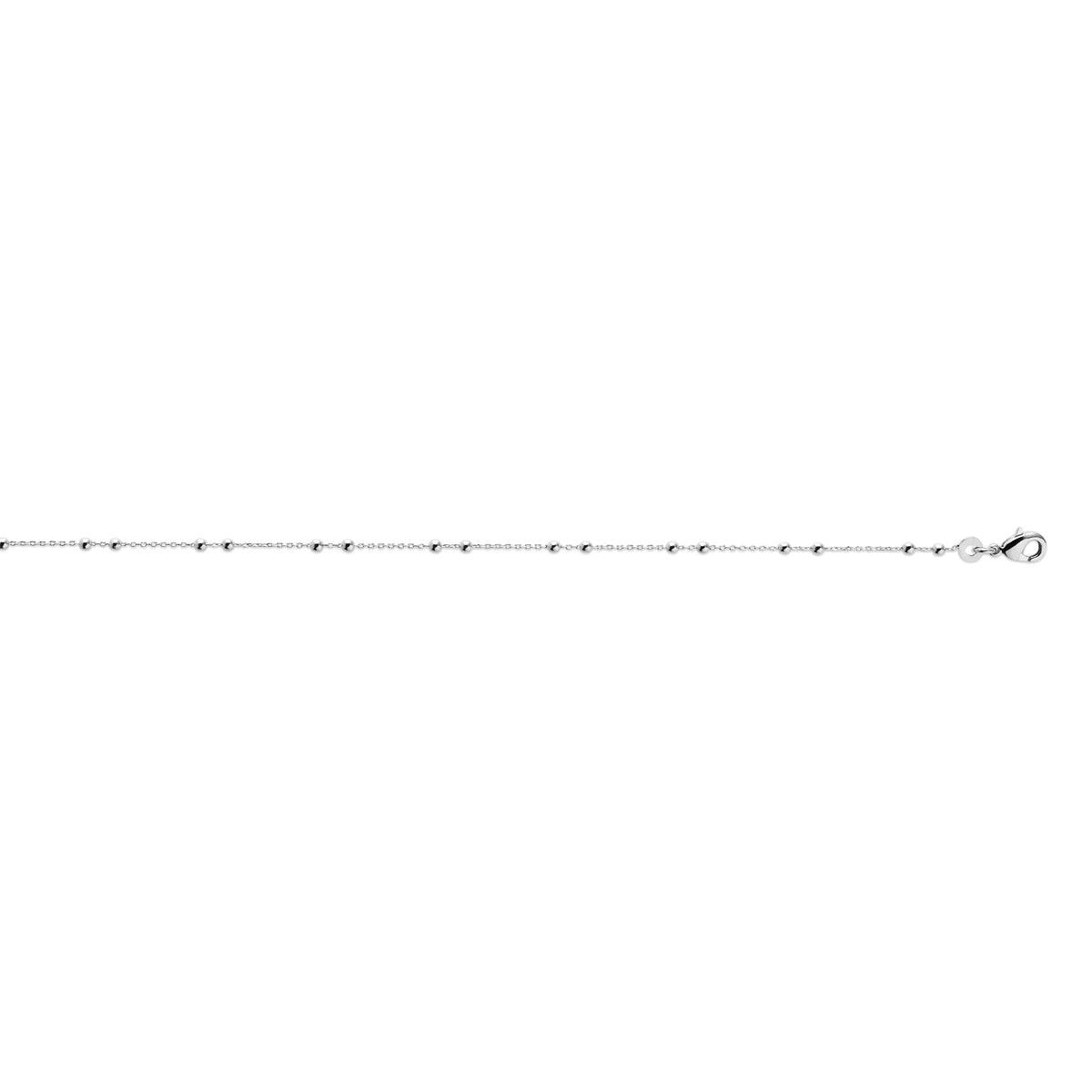 Bracelet chaîne à perles doublées en argent 925 rhodié