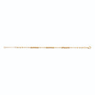 Bracelet chaîne à segments de petites billes dorées en plaqué or