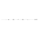 Bracelet chaîne à stations rectangulaires pavées de zircons en argent 925 rhodié