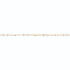 Bracelet chaîne fine à baguettes de zircons en plaqué or
