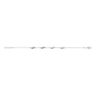 Bracelet chaîne fine à maillons ondulés striés en argent 925 rhodié