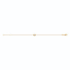 Bracelet chaîne fine cœur bombé et zircon cœur en plaqué or