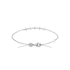 Bracelet chaîne fine étoiles de zircons en argent 925 rhodié