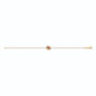 Bracelet chaîne fine fleur de pierres multicolores en plaqué or