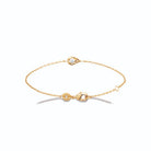 Bracelet chaîne fine goutte sertie d’un zircon en plaqué or