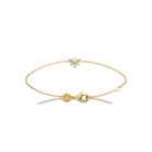 Bracelet chaîne fine petit astre de zircons en plaqué or