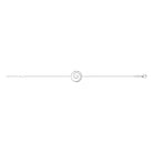 Bracelet chaîne fine spirale pavée de zircons en argent 925 rhodié