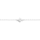 Bracelet chaîne fine zircon serti étoile en argent 925 rhodié