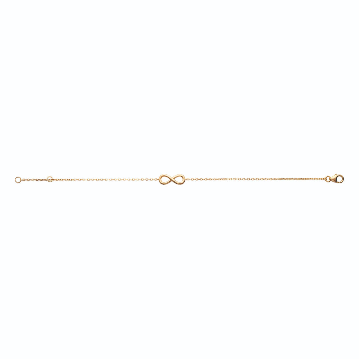 Bracelet chaîne infini lisse en plaqué or