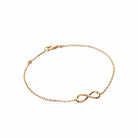 Bracelet chaîne infini lisse en plaqué or