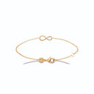 Bracelet chaîne infini zircon en plaqué or