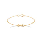 Bracelet chaîne infini zircons en plaqué or