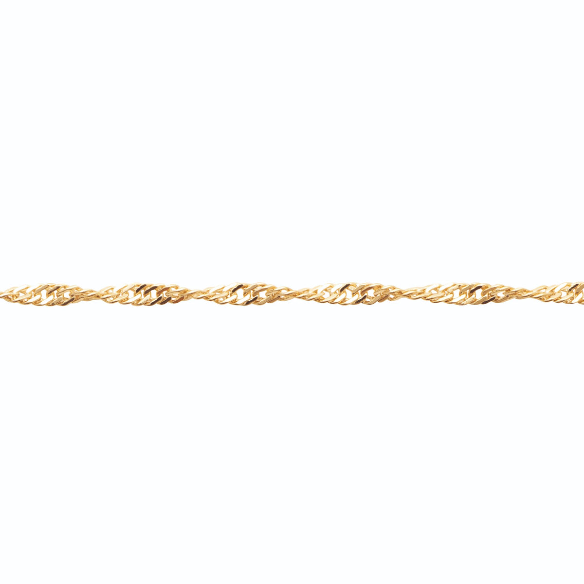 Bracelet chaîne maille Singapour en plaqué or