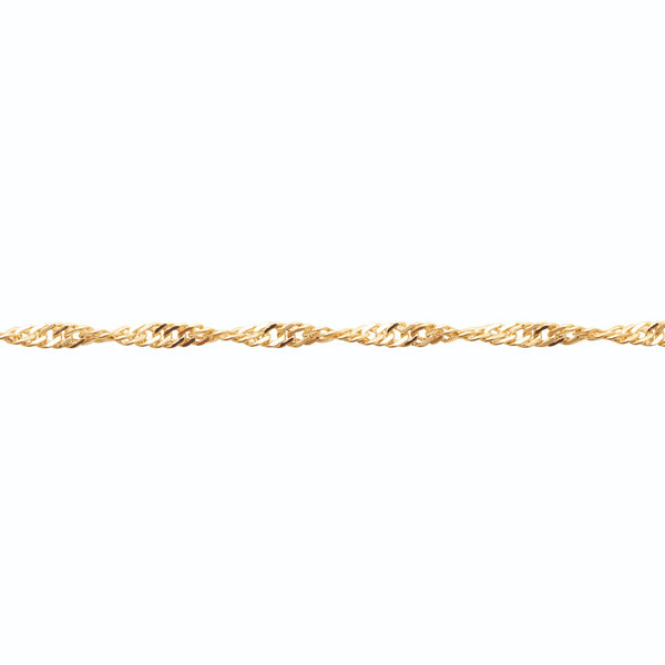 Bracelet chaîne maille Singapour en plaqué or