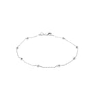 Bracelet chaîne satellite à billes en argent 925 rhodié
