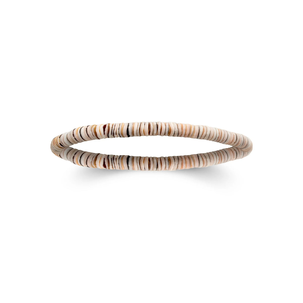 Bracelet coquillages beiges homme