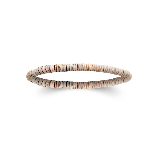 Bracelet coquillages beiges homme