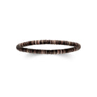 Bracelet coquillages bruns homme