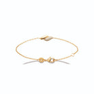 Bracelet coquille torsadée pavée de zircons en plaqué or