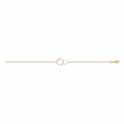 Bracelet double cercle entrelacé en plaqué or