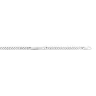 Bracelet gourmette identité en argent 925 rhodié homme