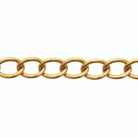 Bracelet grosse maille ovale texturée en acier PVD doré
