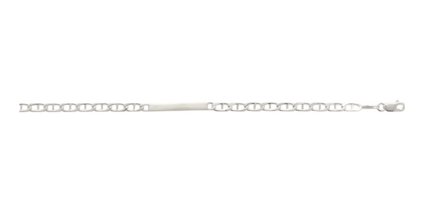 Bracelet identité chaîne fine en argent 925 18 cm