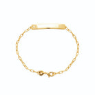 Bracelet identité chaîne trombone et zircons en plaqué or