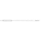 Bracelet identité enfant chaîne fine 2 mm en argent 925, 15 cm