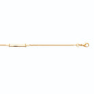 Bracelet identité enfant maille gourmette 1,4 mm en plaqué or, 15 cm