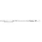 Bracelet identité enfant maille large 3,2 mm en argent 925, 16 cm