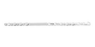 Bracelet identité maille figaro 1+1 en argent 925 18 cm